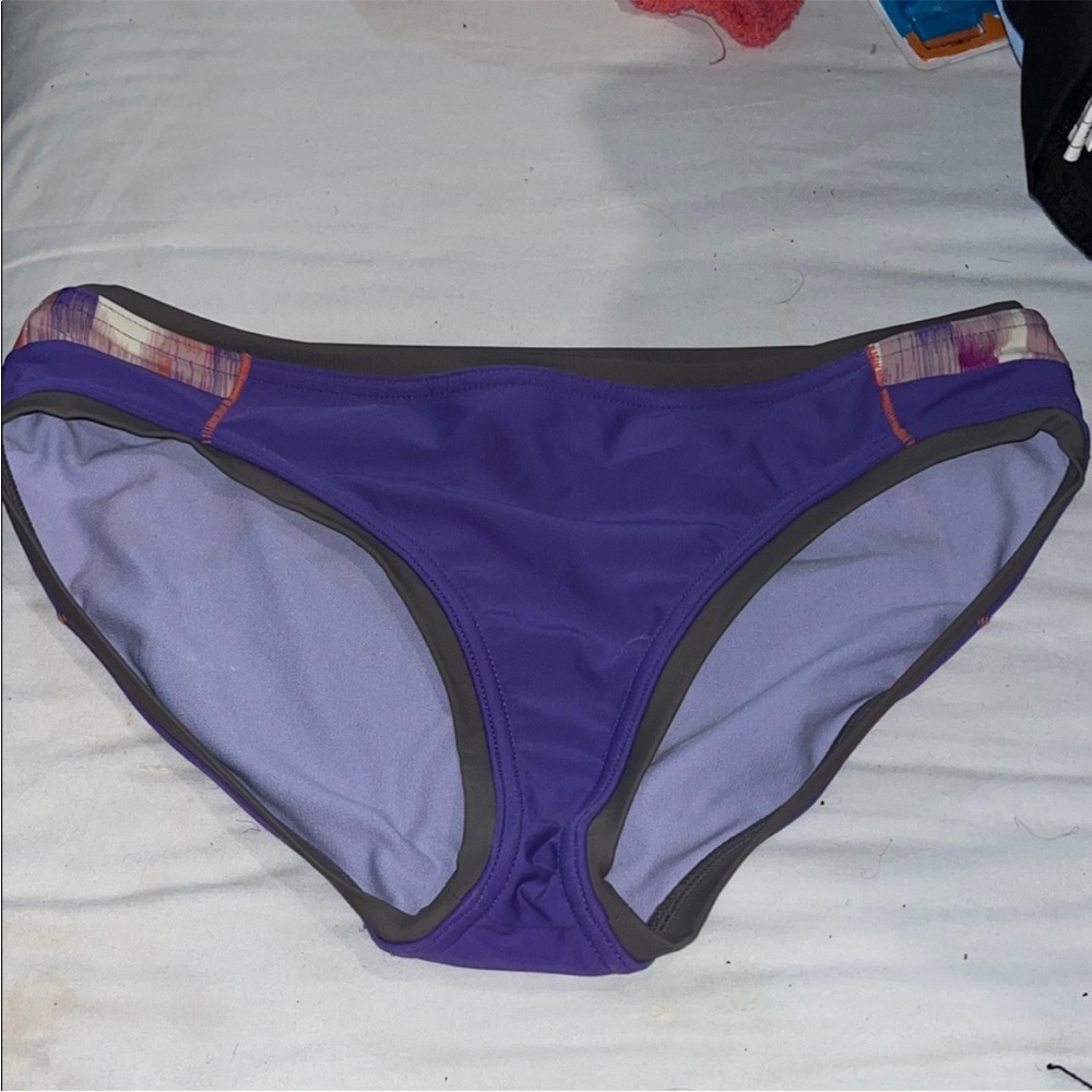 Prana Purple and Gray Women's Bikini Bottoms